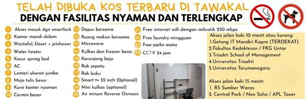 image RUMAH KOS TAWAKAL 59 KAMAR FULL FURNISH JAKARTA BARAT (7)