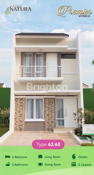 image RUMAH MODERN MINIMALIS 2 LANTAI DI CLUSTER FIDELIA – SERPONG NATURA CITY | FREE DP & BANYAK BONUS! (1)