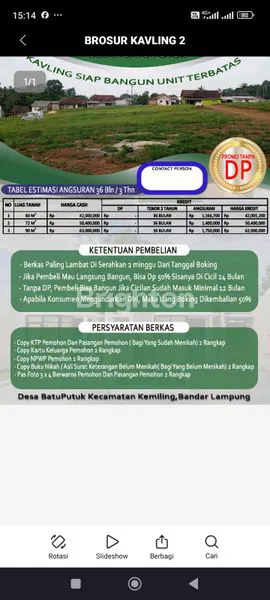 image KAVLING SIAP BANGUN DP RP 0,- DI BATU PUTU, KEMILING, BANDAR LAMPUNG  (6)