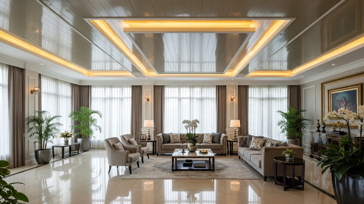 model plafon pvc ruang tamu modern 1