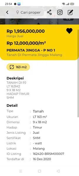 image TANAH MURAH DI PERMATA JINGGA MALANG (3)