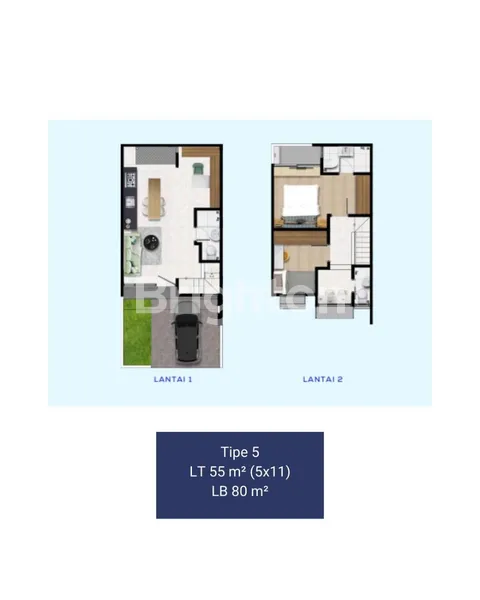 image IZZI RUMAH 2 LANTAI 2 KAMAR TIDUR BSD CITY SELANGKAH KE BPK PENABUR, EASTVARA & TOL LEGOK (2)