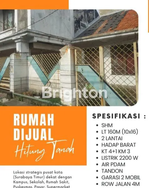 image DIJUAL RUMAH DI KALIKEPITING, SURABAYA TIMUR, BISA BUAT USAHA KOST KOST.AN  (1)