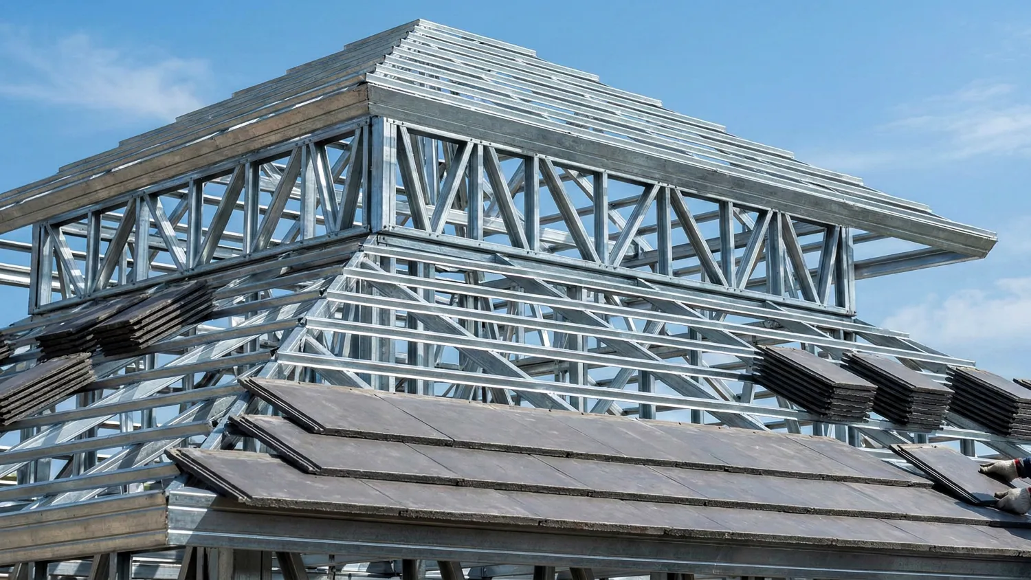 model atap rumah 3 susun modern 10 material konstruksi