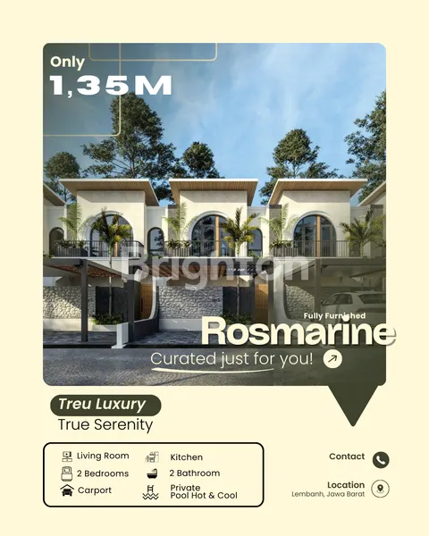 image ROSMARINE VILLA MEWAH LEMBANG, PRIVATE POOL & FURNISHED LENGKAP (1)