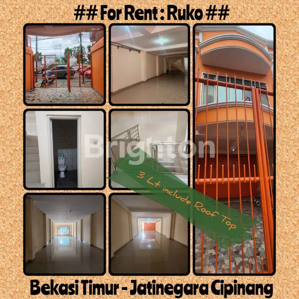 RUKO 3LT, INCLUDE ROOFTOP, BEKASI TIMUR, JATINEGARA, JAKARTA TIMUR