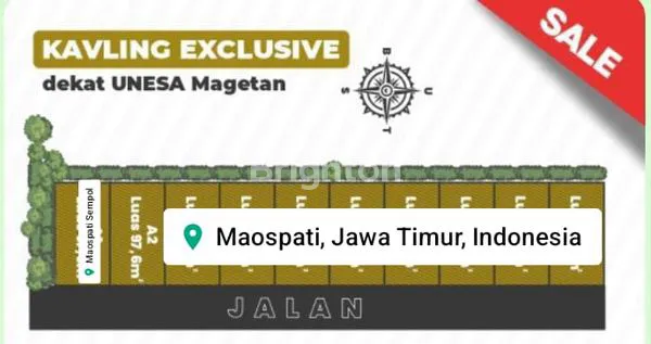 image TANAH KAVLING 97,6M² DEKAT UNESA, SHM PECAH (2)