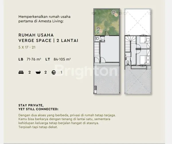 image RUMAH USAHA AMESTA LIVING 2LT AKSES TERPISAH LT 1 DAN 2 LOKASI PREMIUM O JALAN OERR (4)