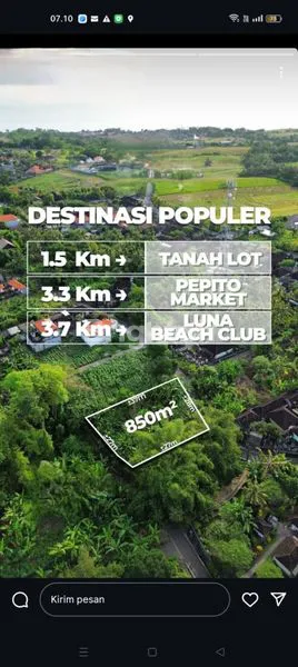 image LAHAN PREMIUM TANAH LOT, AKSES MUDAH & ZONA PARIWISATA (3)
