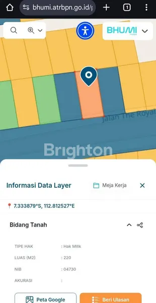 image DI JUAL TANAH DI GRAHA GUNUNG ANYAR TAMBAK SURABAYA BELAKANG CENTRAL PARK (2)
