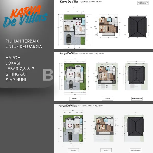 image KARYA DE VILLA. 2 TINGKAT, SIAP HUNI. LEBAR 7. HANYA 600 JUTAAN. 4 MENIT DARI JL. AMIR HAMZAH (5)