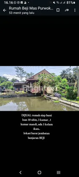 RUMAH BONUS 3 KOLAM IKAN