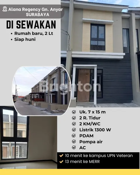 image DI SEWAKAN RUMAH 2 LT, ALANA REGENCY GN. ANYAR, SURABAYA (1)