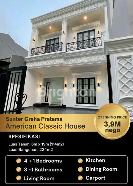 image RUMAH 2 LANTAI AMERICAN CLASSIC SUNTER GRAHA PRATAMA (1)
