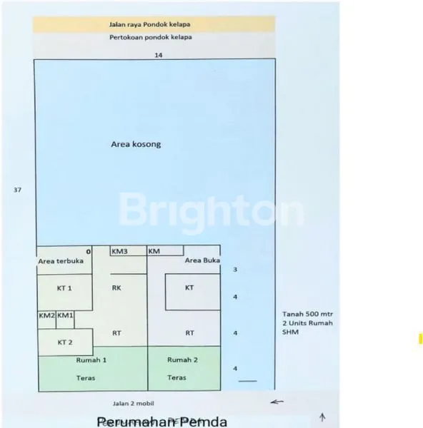 image TANAH LUAS 500M² BONUS 2 RUMAH DI KAVLING DKI (3)