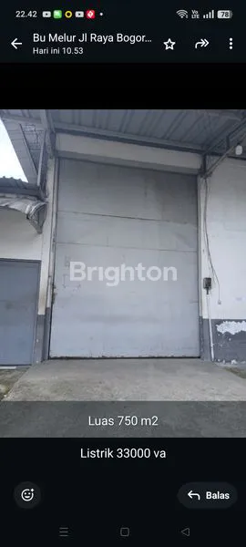 image DI SEWAKAN GUDANG LOKASI PABUARAN CIBINONG JL RAYA JAKARTA BOGOR KM 41,2 (1)