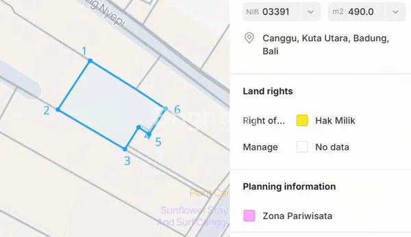 image DIJUAL TANAH LANGKA DI CENTRAL CANGGU (2)