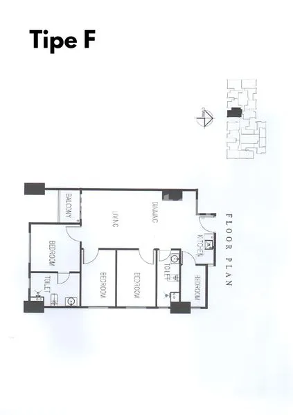 image APARTEMEN MEIKARTA TIPE F TOWER OLIVIERA LT 2 (8)