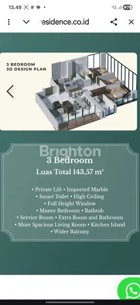image APARTEMEN VERANDA 143M², LOKASI PREMIUM & FASILITAS LENGKAP (6)