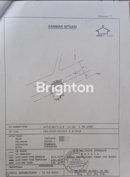 image TANAH YANG SANGAT COCOK UNTUK INVESTASI BISNIS DI JAGIRAN TAMBAKSARI DEKAT  KAPAS KRAMPUNG, PASAR ATOOM,  KENJERAN SURAMADU (3)