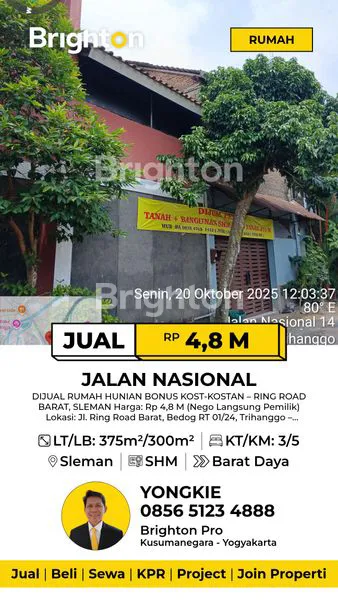 image INVESTASI STRATEGIS: RUMAH & KOST DI JALAN UTAMA SLEMAN (2)