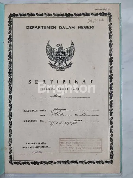 KIOS STRATEGIS, SIAP UNTUK USAHA DEKAT KLATOS DAN TOL