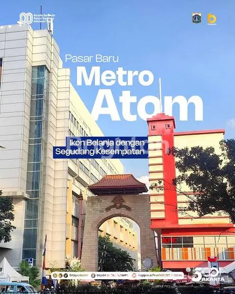 DIJUAL MURAH TOKO PLAZA METRO ATOM PASAR BARU