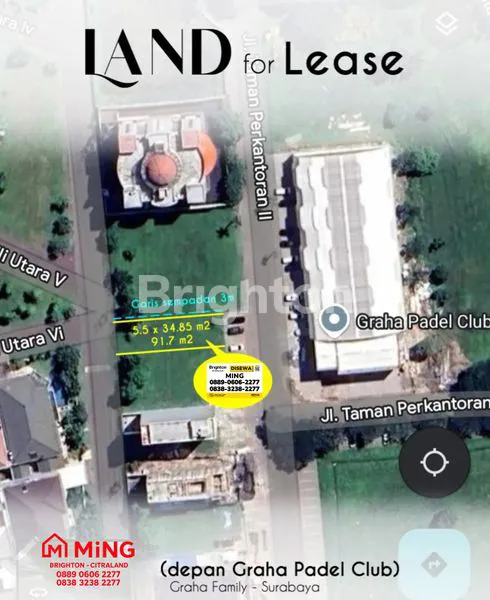 LAHAN USAHA PREMIUM, DEPAN GRAHA PADEL CLUB