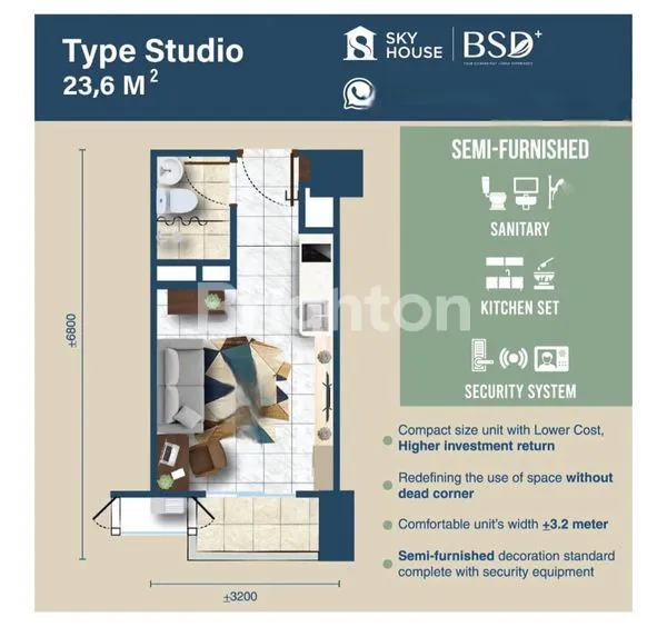 image SKY HOUSE KENSINGTON, TIPE STUDIO+ LT 7 (3)