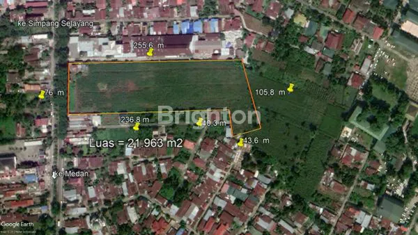 TANAH LUAS 21.963M² DI JAMIN GINTING, SHM SIAP BANGUN