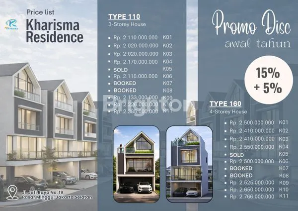 image RUMAH DALAM CLUSTER EKSKLUSIF BARU DI PASAR MINGGU (4)