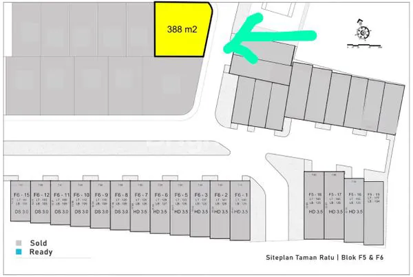 image HOT SALE! TANAH 388M², LOKASI PREMIUM DI TAMAN RATU (6)