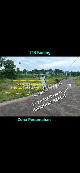 image TANAH DIJUAL SHM 255 M² ZONA PERUMAHAN DEKAT PANTAI KEDUNGU TABANAN BALI (3)