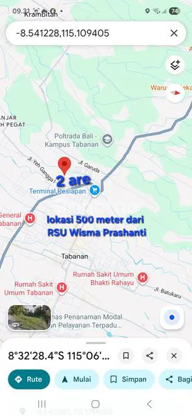 image TANAH DIJUAL 200 M² DI TABANSN BALI DEKAT RSU WISMA PRASHANTI (5)