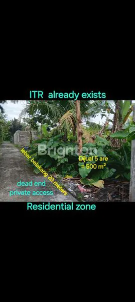 image BUC TANAH DIJUAL SHM 500 M² 10 MNT KE PANTAI  DI KABA KABA TABANAN BALI (3)