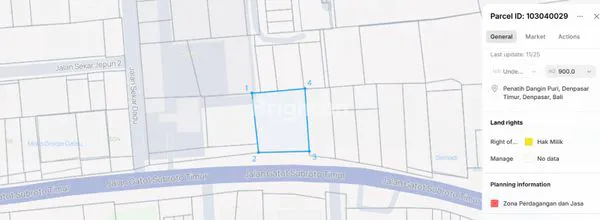 TANAH DISEWAKAN DI GATSU TIMUR DEKAT SANUR