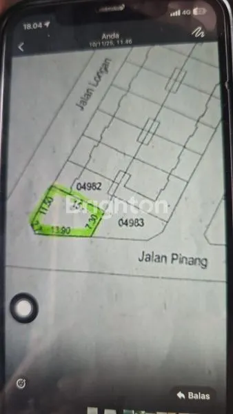 image TANAH HOOK STRATEGIS DI CEMARA ASRI, LT 140M² (1)