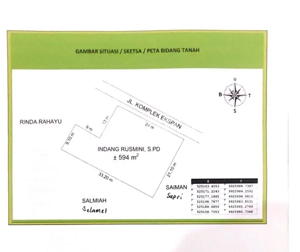 image TANAH HAMPIR 600 METER PERSEGI DENGAN 2 BANGUNAN RUMAH DI ATASNYA DI SANGA-SANGA (6)