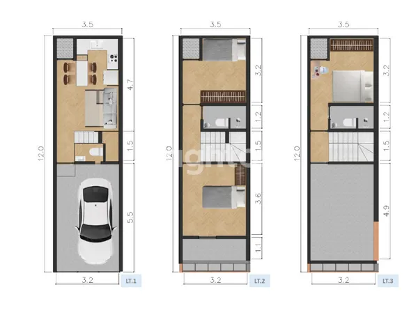 image RUMAH BARU DI TANJUNG DUREN SELATAN, JAKARTA BARAT. ROW JALAN MUAT 2 MOBIL. CARPORT 1 MOBIL. (4)