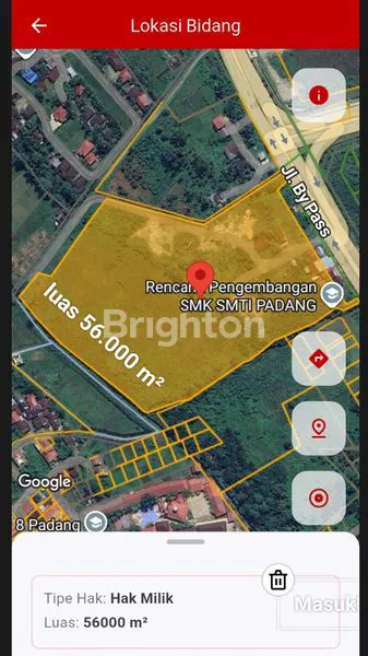 TANAH STRATEGIS DEPAN EXIT TOL KOTA PADANG