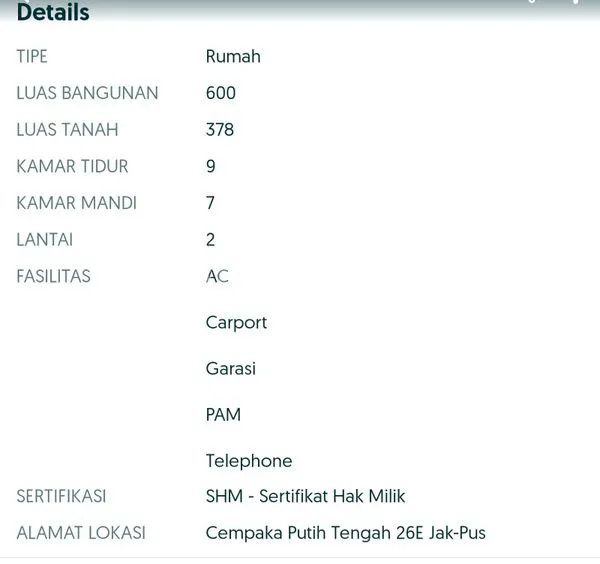 image HUNIAN STRATEGIS LT 378M², 2 LANTAI DI JAKARTA PUSAT (5)