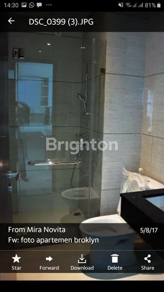 image APARTMEN NYAMAN TEPAT DEPAN BINUS - BROOKLYN ALAM SUTERA. (3)