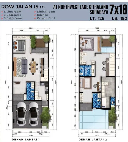 image NORTHWEST CITRALAND LUAR CLUSTER ROW 15 METER BARU MINIMALIS (2)