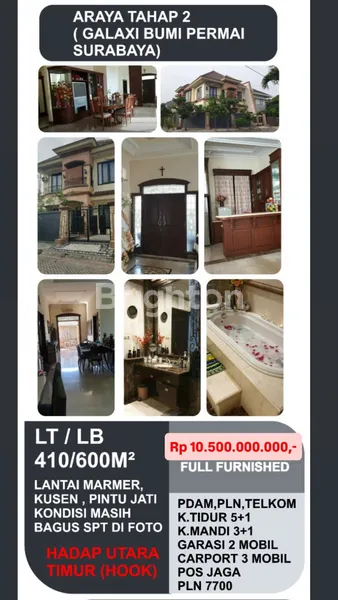 image INVESTASI EMAS DI PUSAT KOTA! RUMAH MEWAH SIAP HUNI DI ARAYA TAHAP 2, SURABAYA (1)