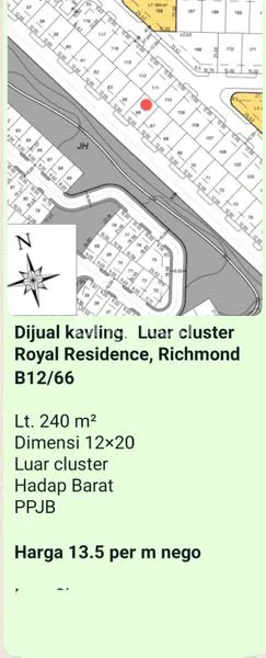 image TANAH KAVLING LUAR CLUSTER ROYAL RESIDENCE,RICHMOND  (1)