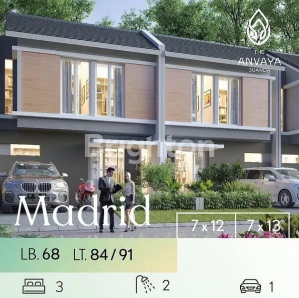 image RUMAH HOOK 2 LANTAI MINIMALIS ANVAYA JUANDA TAMBAK CEMANDI TYPE MADRID (1)