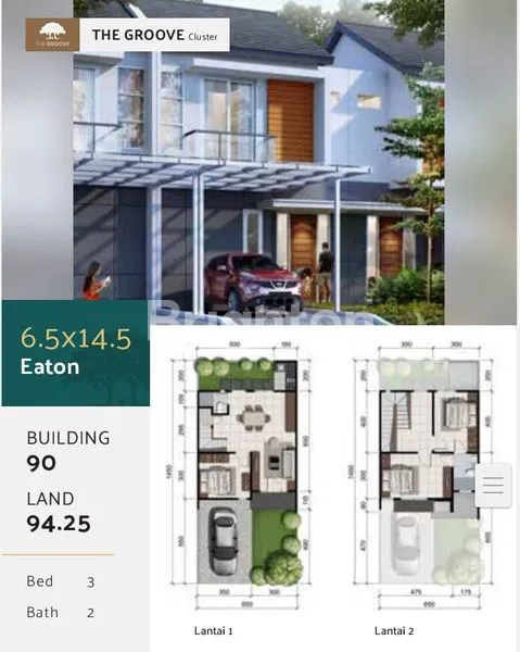 image RUMAH 2 LANTAI MINIMALIS TYPE EATON CENTRAL PARK JUANDA (1)