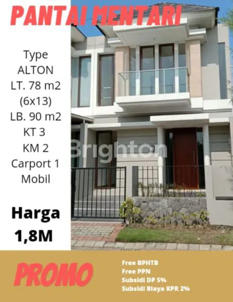 image RUMAH PANTAI MENTARI TYPE  UNDER 2M FREE PPN DAN BPHTB SIAP KPR (1)