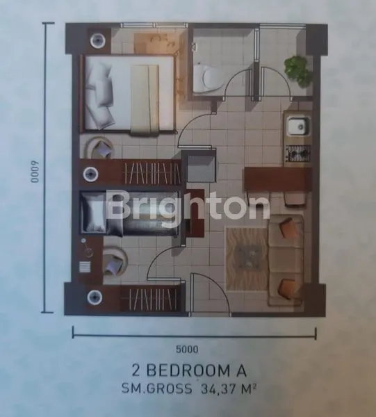 image APARTEMEN 2BR BASSURA CITY LANTAI RENDAH, DEKAT MALL, SHM (3)