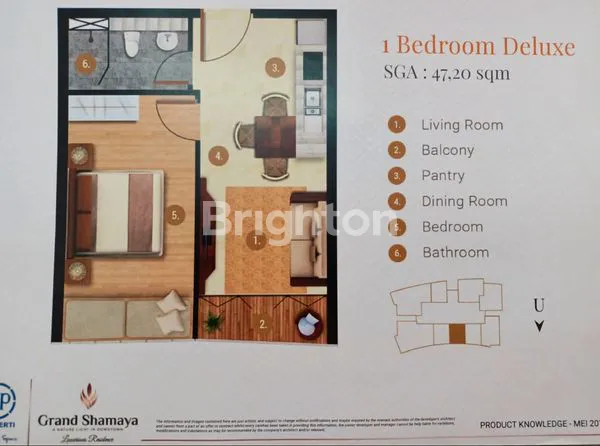 image APARTEMEN GRAND SHAMAYA 1BR LOKASI TENGAH KOTA SELANGKAH TUNJUNGAN PLAZA (3)